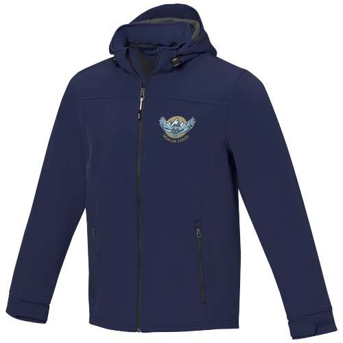 azul marino Chaqueta softshell reciclada GRS para hombre de Langley