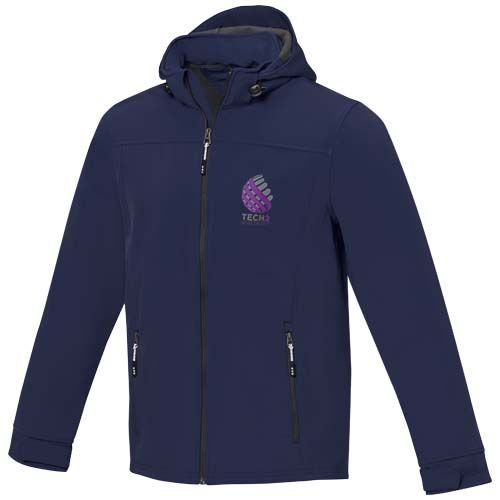 azul marino Chaqueta softshell reciclada GRS para hombre de Langley