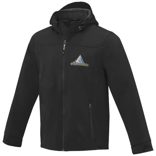 black Chaqueta softshell reciclada GRS para hombre de Langley
