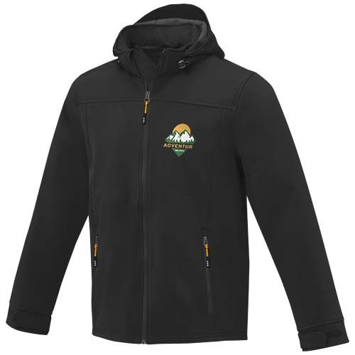black Chaqueta softshell reciclada GRS para hombre de Langley
