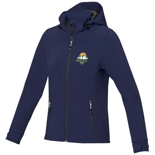 azul marino Chaqueta softshell reciclada GRS para mujer de Langley