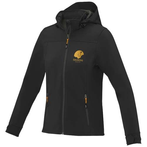 black Chaqueta softshell reciclada GRS para mujer de Langley