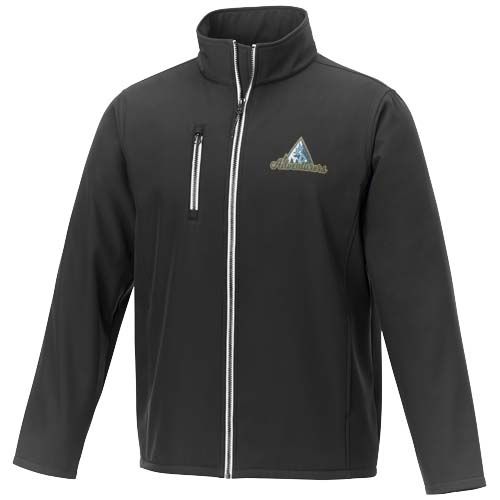 black Chaqueta softshell reciclada GRS para hombre de Orion
