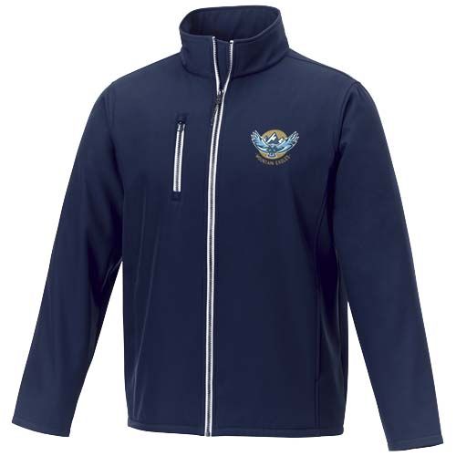 azul marino Chaqueta softshell reciclada GRS para hombre de Orion