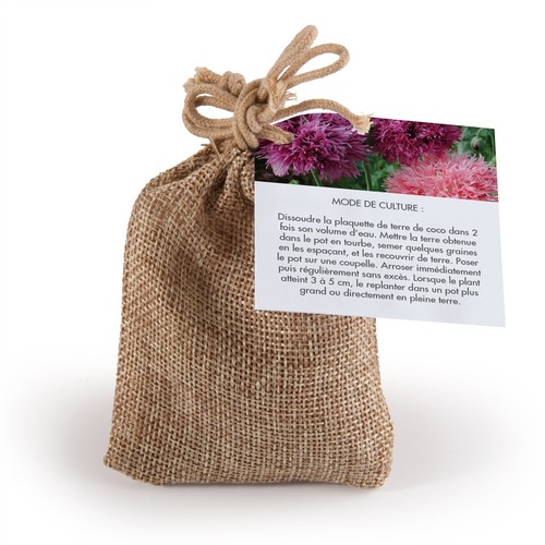 KIT DE PLANTATION AVEC GRAINES POT TOURBE ET SAC JUTE thumbnail 4
