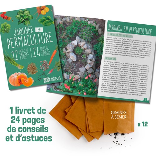 Coffret 12 sachets de graines Je jardine en permaculture thumbnail 4