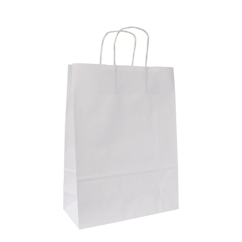 Sac papier blanc anses torsadées - 1