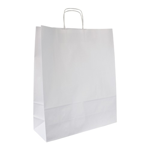 Sac papier blanc anses torsadées - 1
