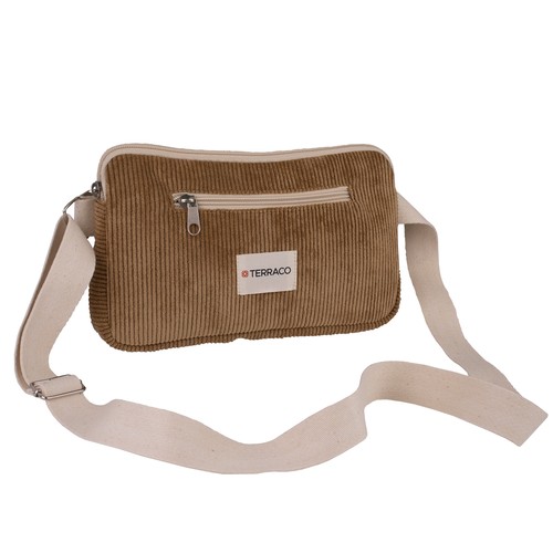 Banane rectangulaire en velours côtelé