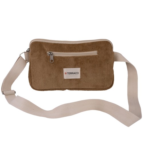 Banane rectangulaire en velours côtelé