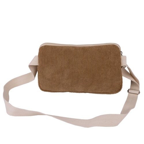 Banane rectangulaire en velours côtelé
