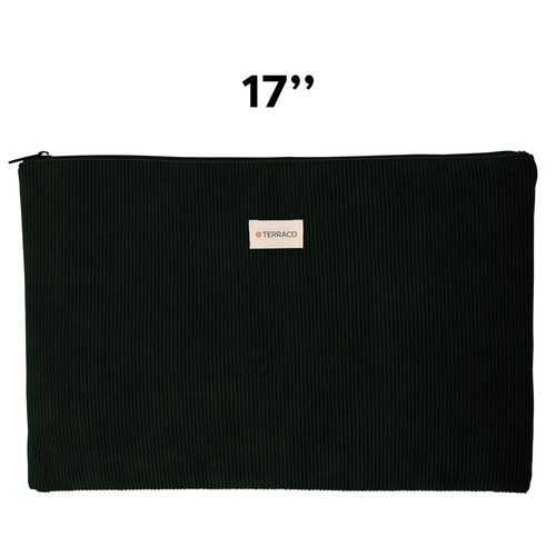 Sacoche ordinateur 17" velours côtelé - 1
