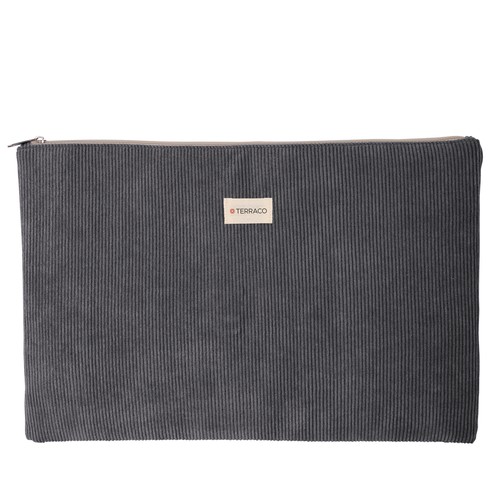 Sacoche ordinateur 17" velours côtelé