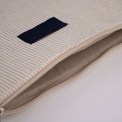 Sacoche ordinateur 15" velours côtelé