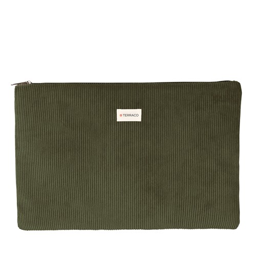 Sacoche ordinateur 15" velours côtelé