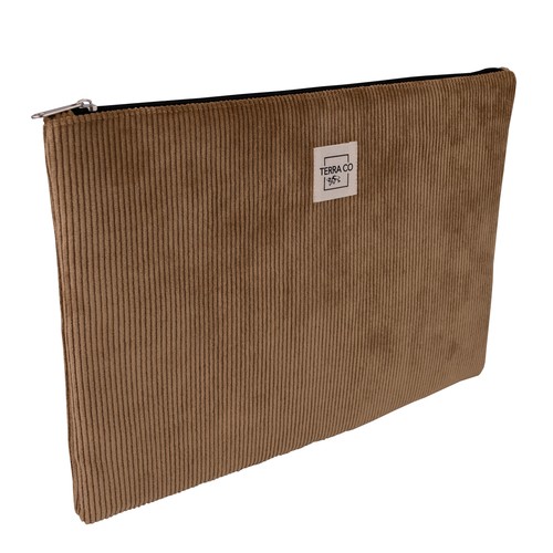 Sacoche ordinateur 14" velours côtelé