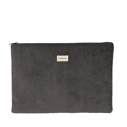Sacoche ordinateur 14" velours côtelé