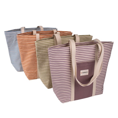 Sac soufflet fond avec poche et anses tout atour - 10