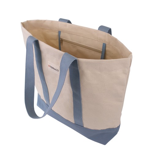 Sac plage en coton avec 1 poche - 6