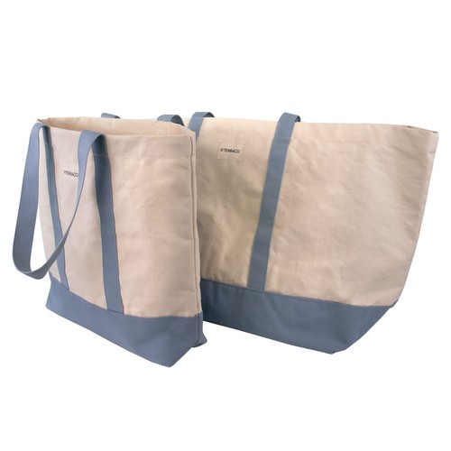 Sac plage en coton avec 1 poche - 7