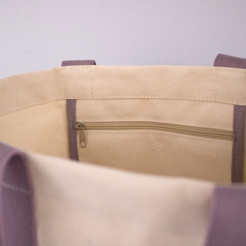 Sac plage en coton avec 1 poche - 11