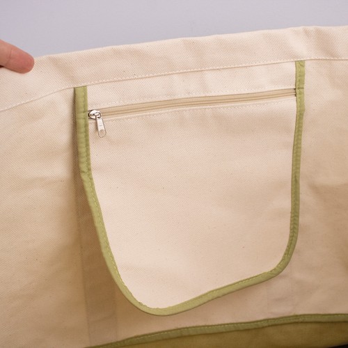 Grand sac plage en coton avec 4 poches - 5