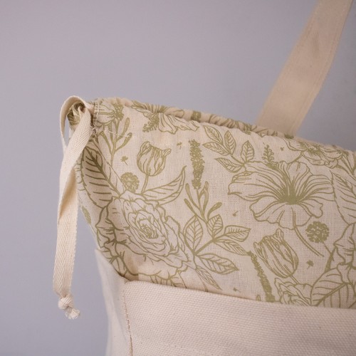 Sac soufflet de fond avec cordons - 20