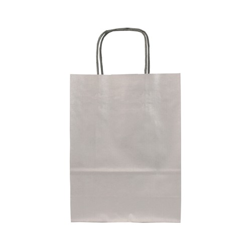 Sac papier argent anses torsadées - 3