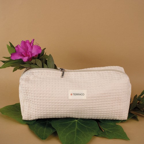 Trousse rectangulaire en coton nid d'abeille - 2