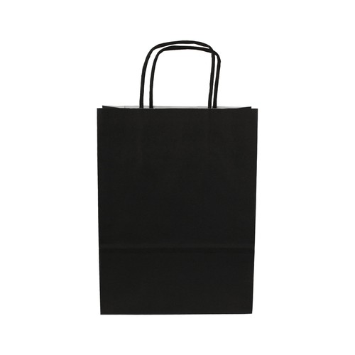 Sac papier noir anses torsadées - 3