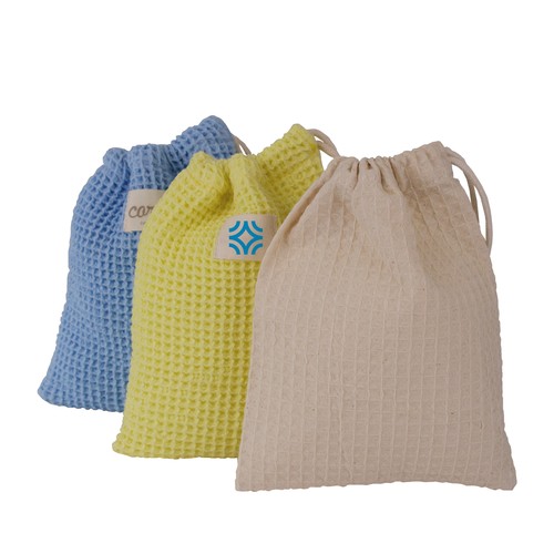 Petit pochon coton nid d'abeille - 3