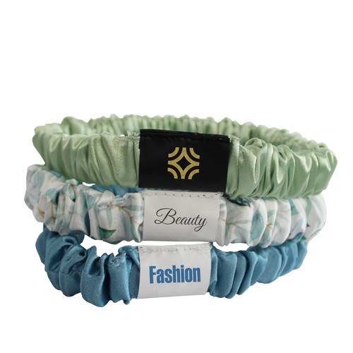 Ruban elastique pour cheveux en satin - 1