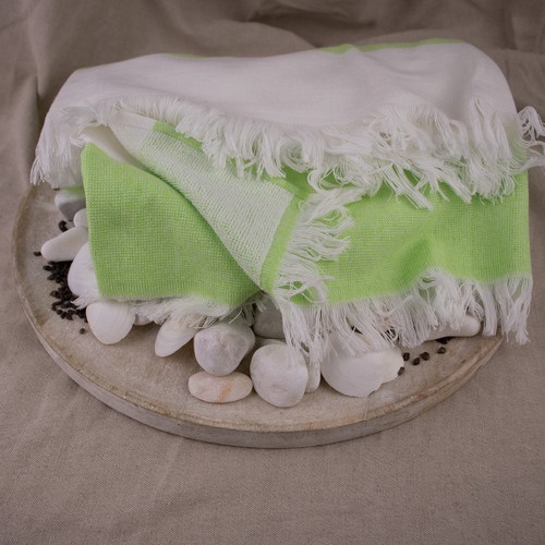 Fouta rayée bicolore - 2