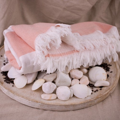 Fouta rayée bicolore