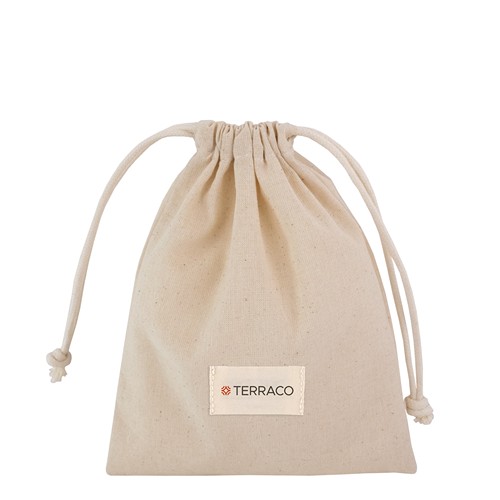 Petit pochon 2 cordons en coton recyclé 150 g - 1