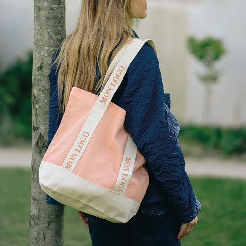 Sac avec soufflet de fond double en coton - 2