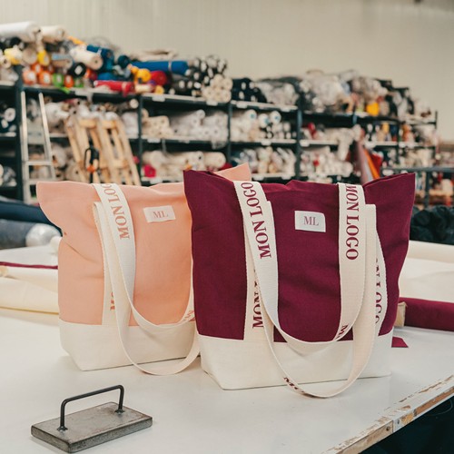 Sac avec soufflet de fond double en coton - 5