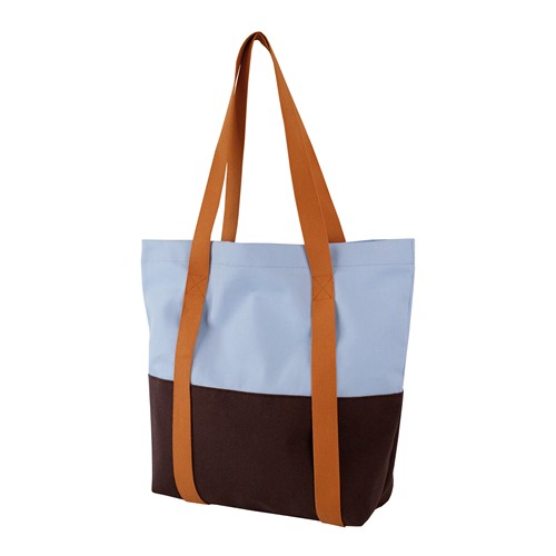 Sac en coton bicolore avec des anses lâches - 1