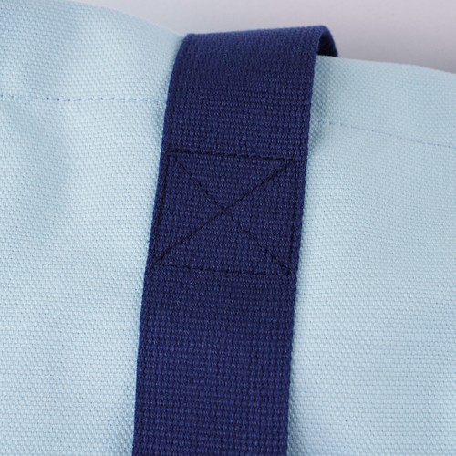 Sac en coton bicolore avec des anses lâches - 8