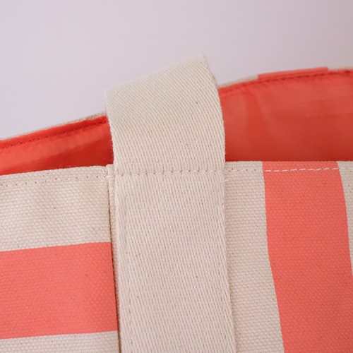 Sac cabas carré en coton avec doublure - 5