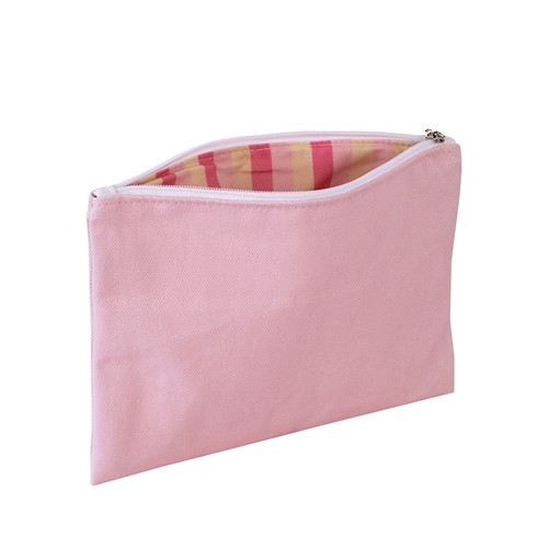 Trousse plate en coton avec doublure - 1