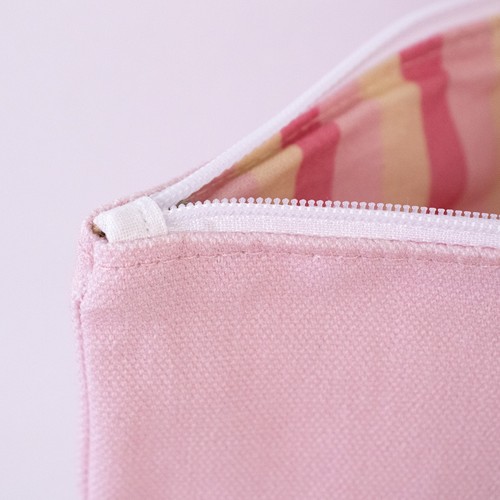 Trousse plate en coton avec doublure - 6