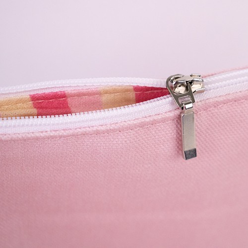 Trousse plate en coton avec doublure - 7
