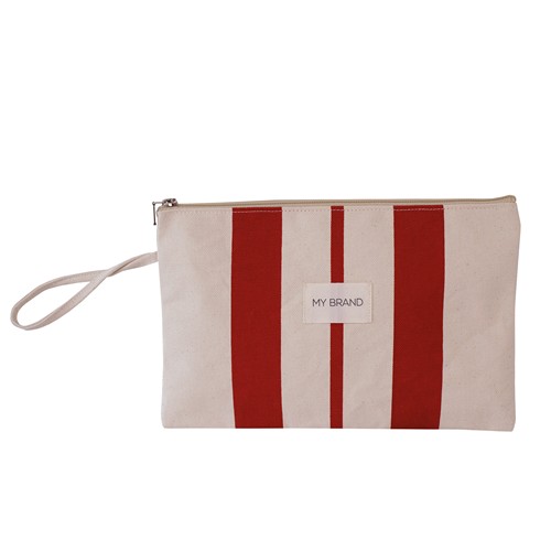Trousse plate en coton avec sangle - 3