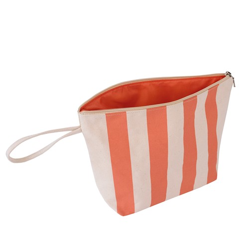 Trousse soufflet de fond en coton avec sangle - 4