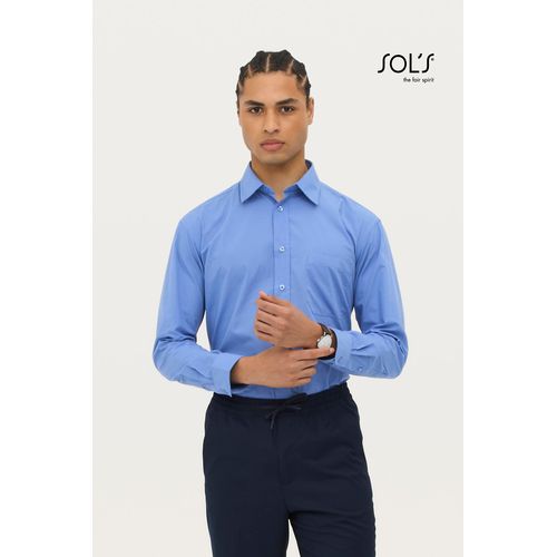 CHEMISE HOMME POPELINE MANCHES LONGUES SOL'S BALTIMORE - 2