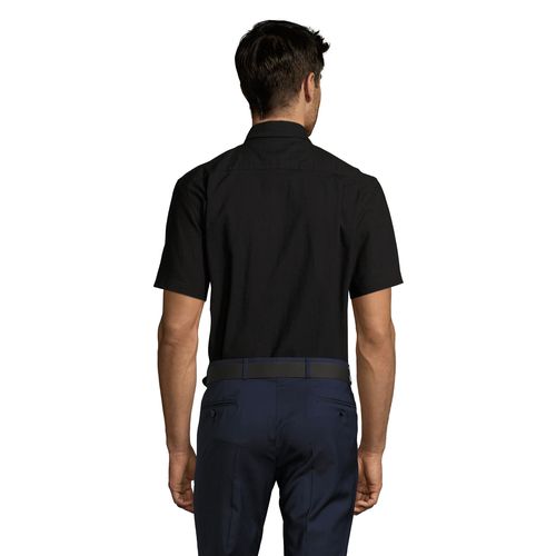 black CAMISA OXFORD HOMBRE MANGA CORTA SOL'S BRISBANE