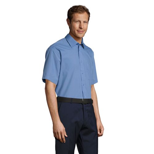 azul medio CAMISA POPELÍN MANGA CORTA PARA HOMBRE SOL'S BRISTOL