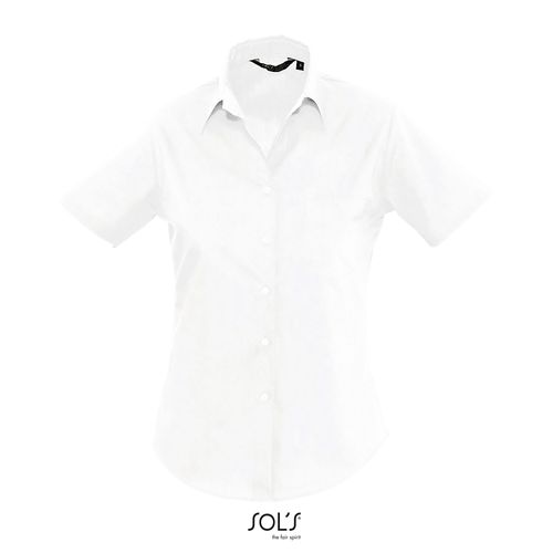 CHEMISE FEMME POPELINE MANCHES COURTES SOL'S ESCAPE