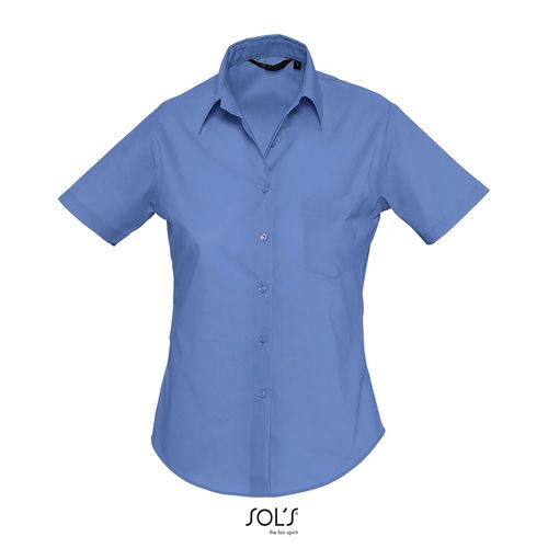 CHEMISE FEMME POPELINE MANCHES COURTES SOL'S ESCAPE